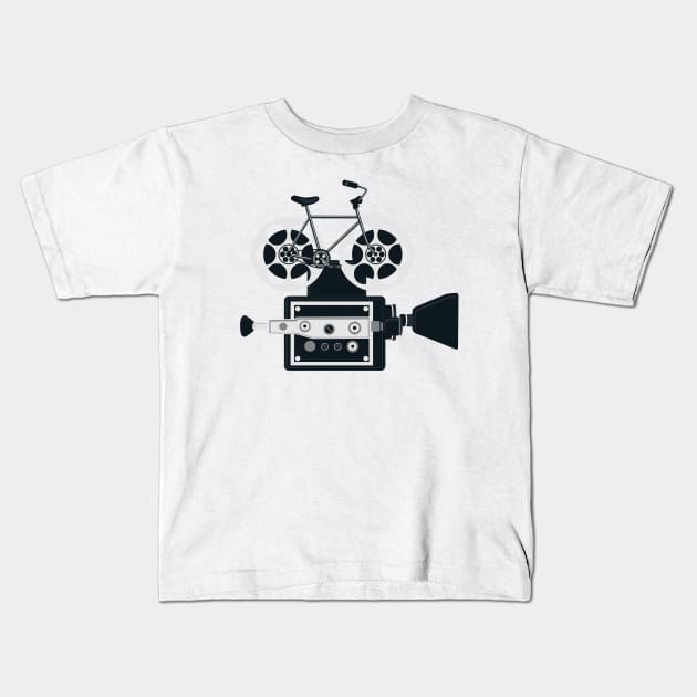 Bikes! Camera! Action! Kids T-Shirt by Illogika